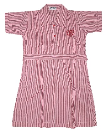 Bidya Bharati Red Stripe Frock (20)