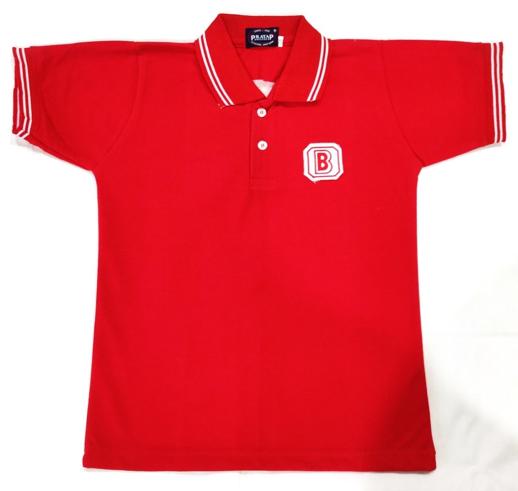 Bidya Bharati New Alipore House T Shirt (Red, 26)