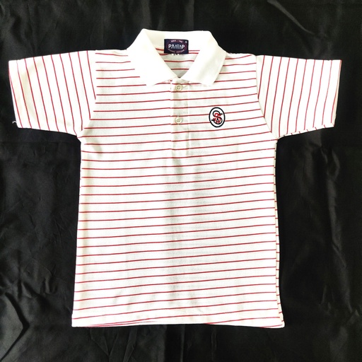 Sri Sri Academy Red White Stripe T Shirt